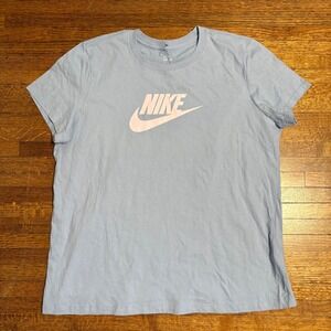 Nike Tee The Nike Tee T Shirt Light Blue Logo XX Large NWT